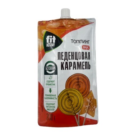 Фит Топпинг Леденцовая Карамель дой-пак 200гр 10шт