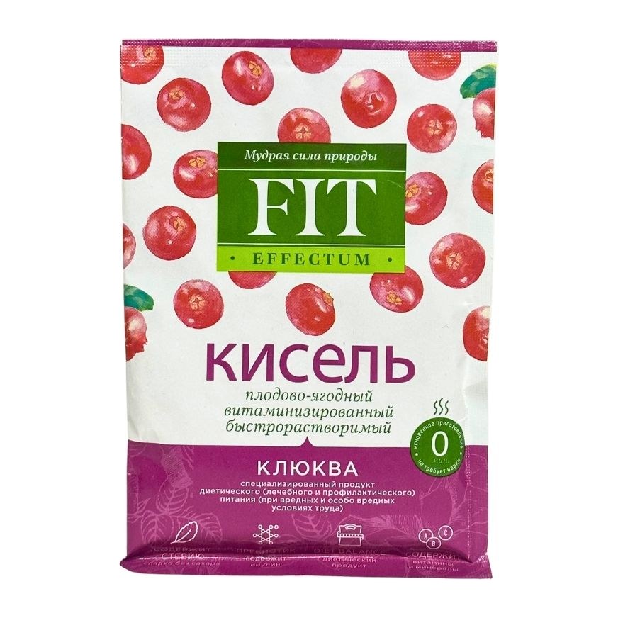 Фитпарад Кисель Клюква Effectum 30гр 35шт