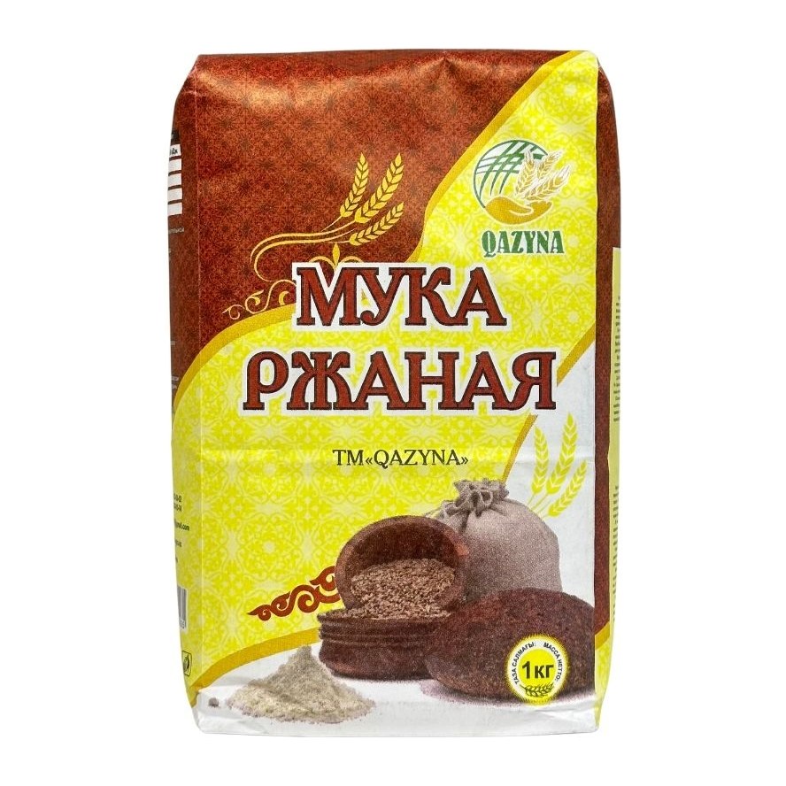 17% Казына Мука Ржаная цельнозерновая 1кг