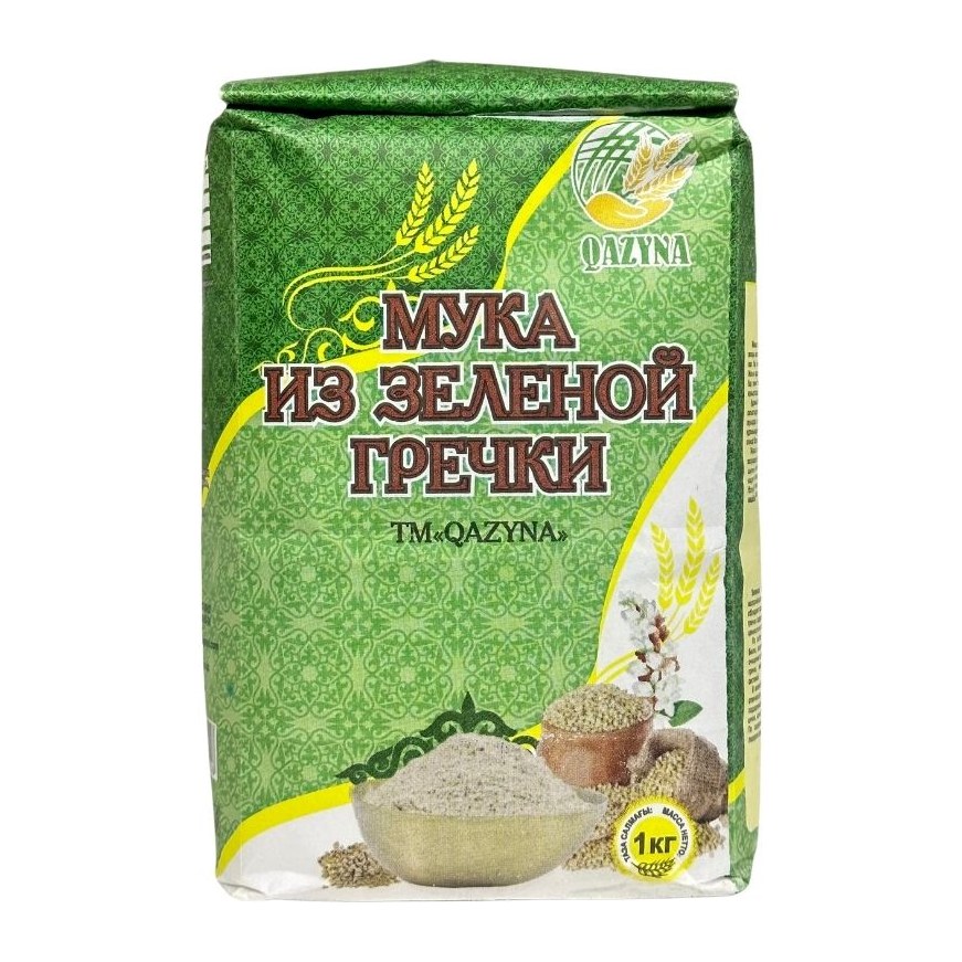 17% Казына Мука из зеленой гречки 1кг