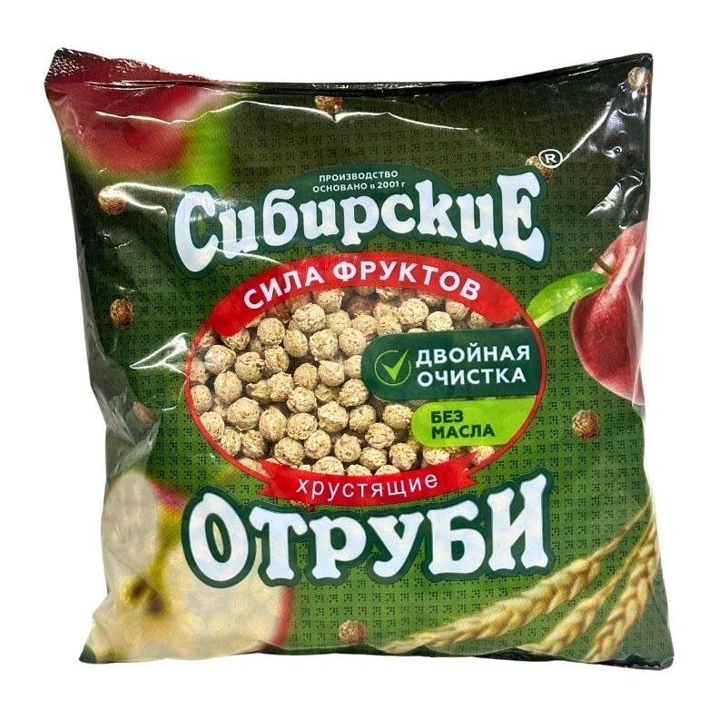 Сибирские отруби хрустящие Сила фруктов 100 гр 25шт