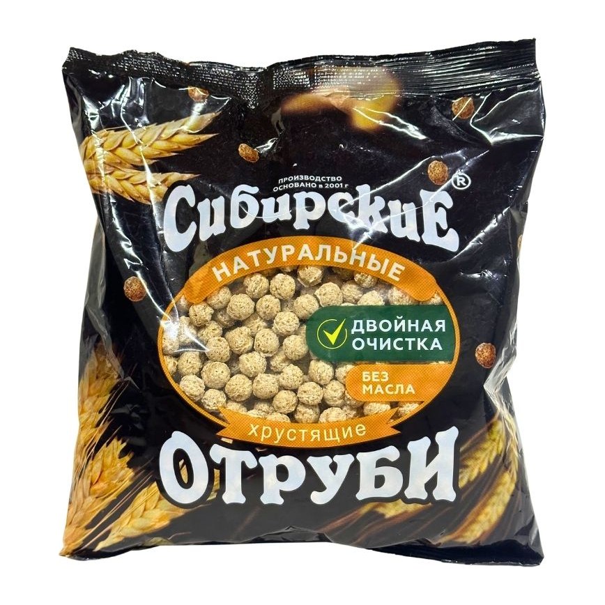 Сибирские отруби хрустящие Натуральные 100 гр 25шт