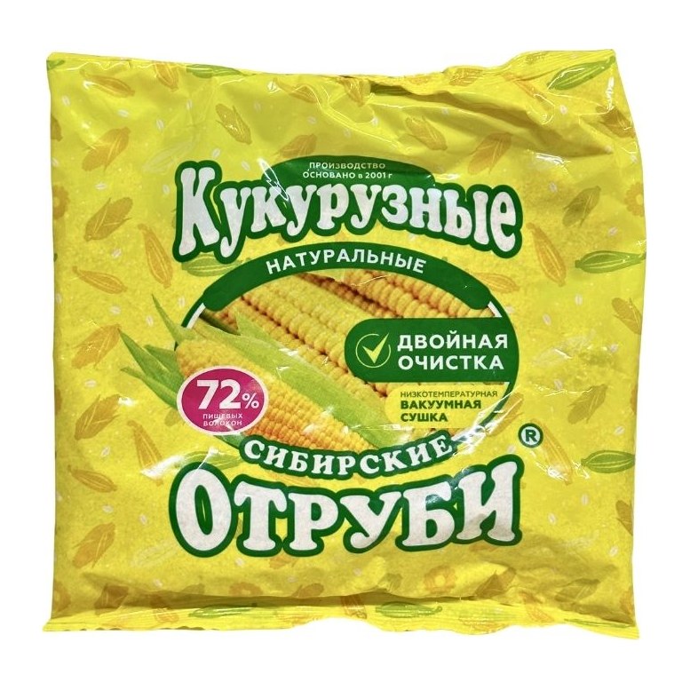 Сибирская клетчатка Сибирские отруби "Кукурузные" натуральные 180гр 20шт