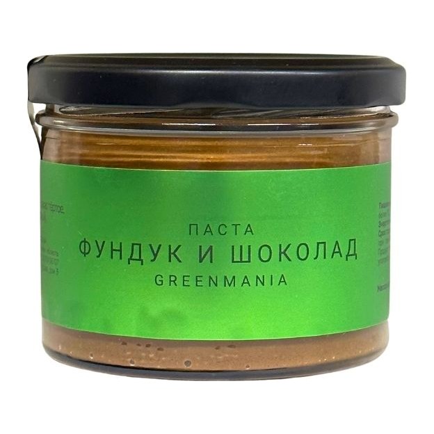 Паста Greenmania Фундук и шоколад 200гр