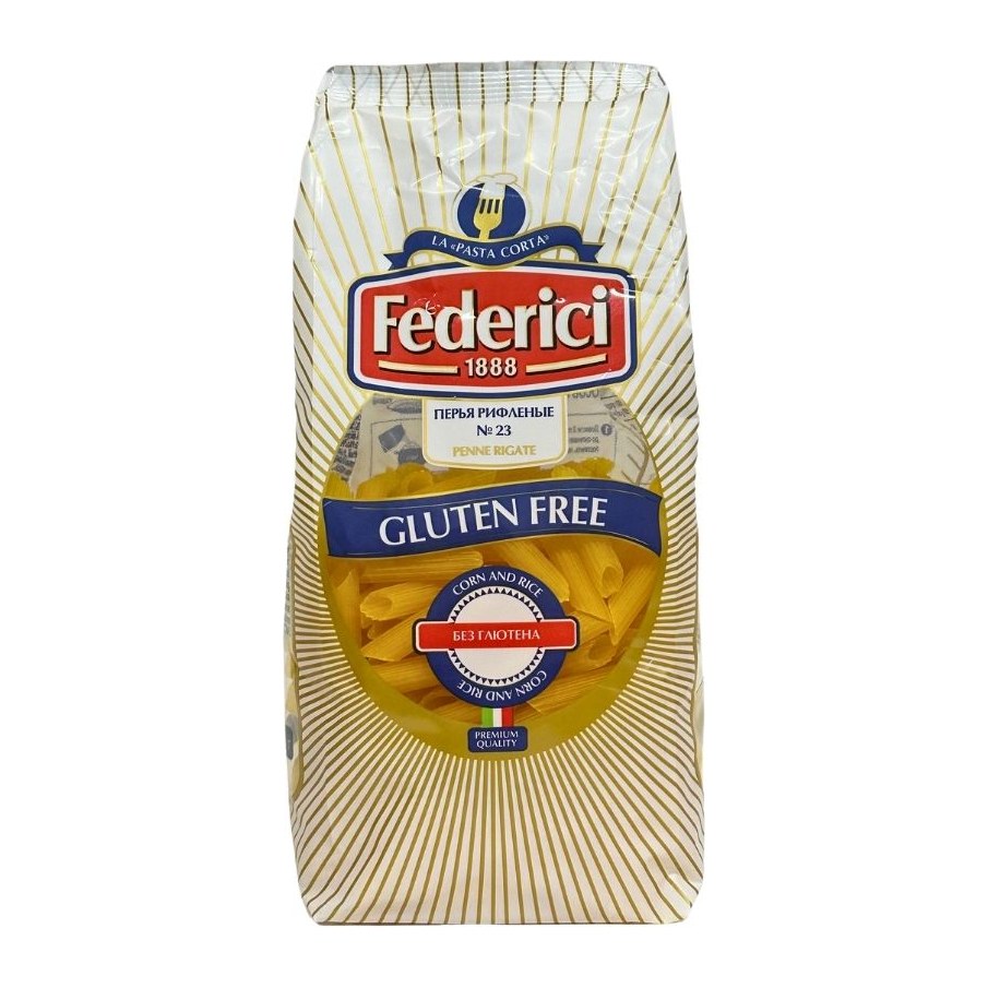 Federici Penne Rigate Изделия макаронные без глютена Пенне 400гр 12шт