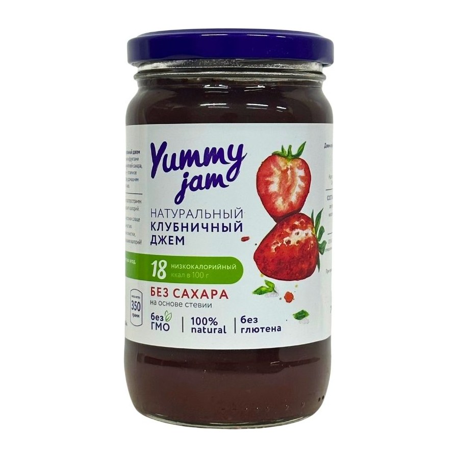 Ямми Джем низкокалорийный натуральный клубничный 350гр
