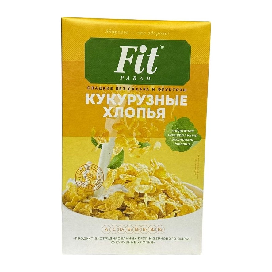 Фитпарад Кукурузные хлопья со стевией 200гр 12шт