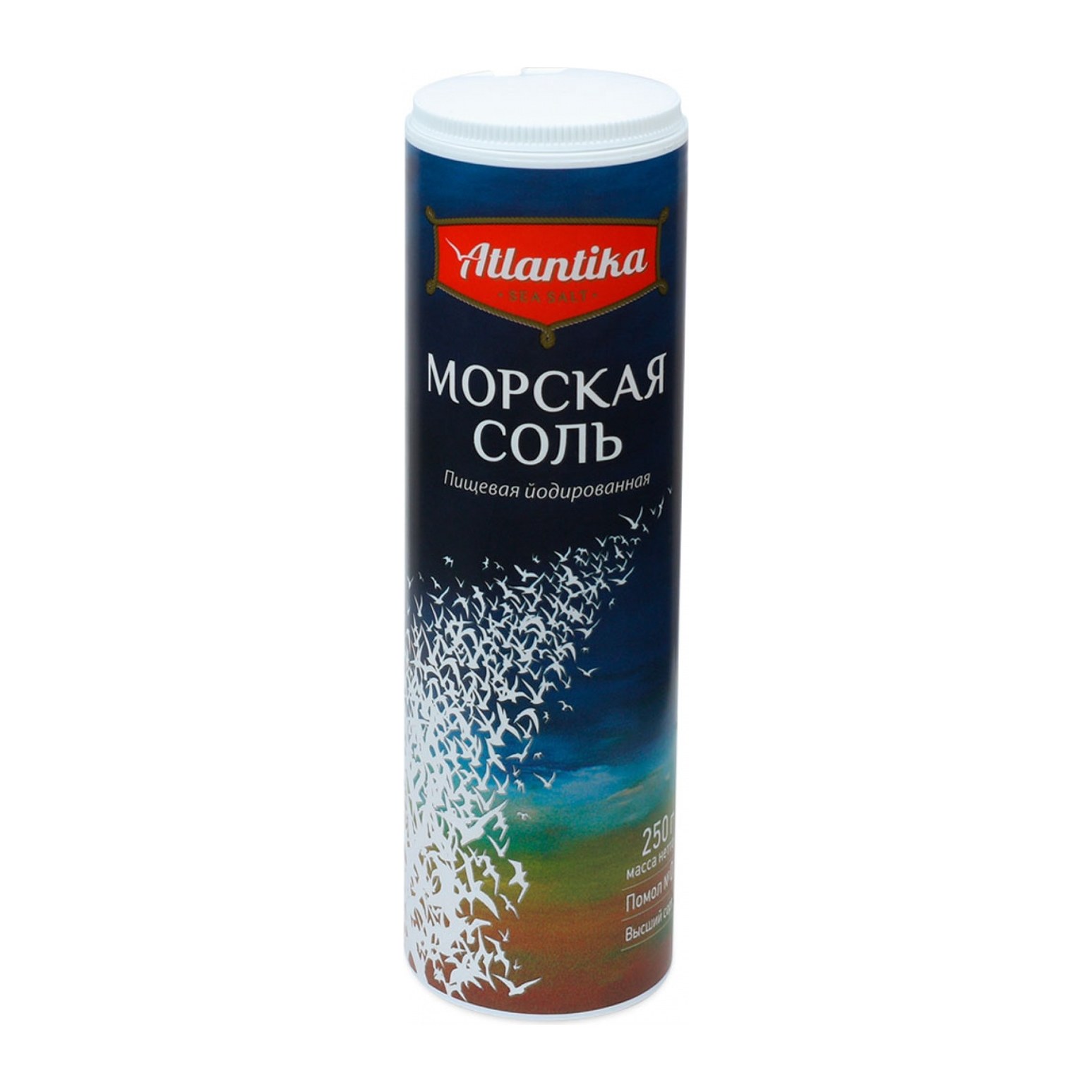 20% Атлантика Морская соль йодированная 250гр 10шт