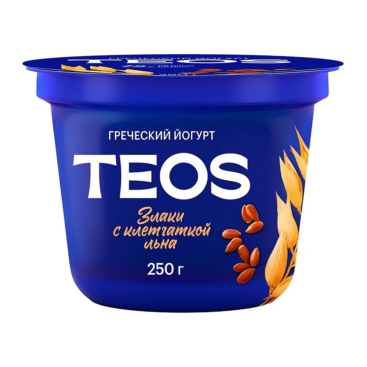 20% Савушкин йогурт Греческий Теос злаки с клетчаткой льна 2% 250 гр