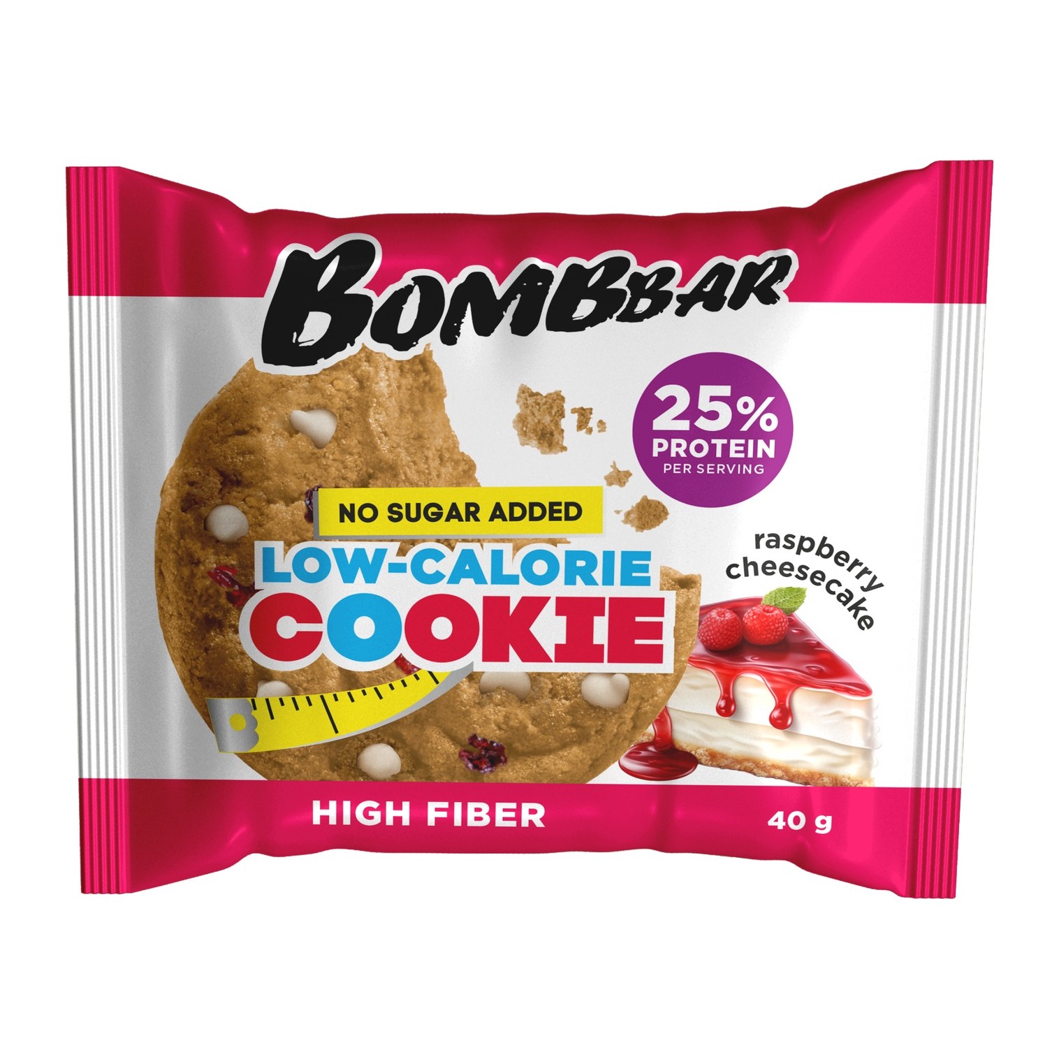 BOMBBAR Печенье неглазированное со вкусом Малиновый чизкейк 40гр 12 шт