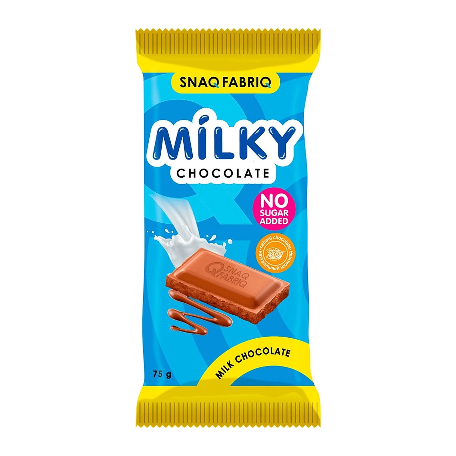 SNAQ FABRIQ Молочный шоколад с молочной начинкой 75гр 24шт