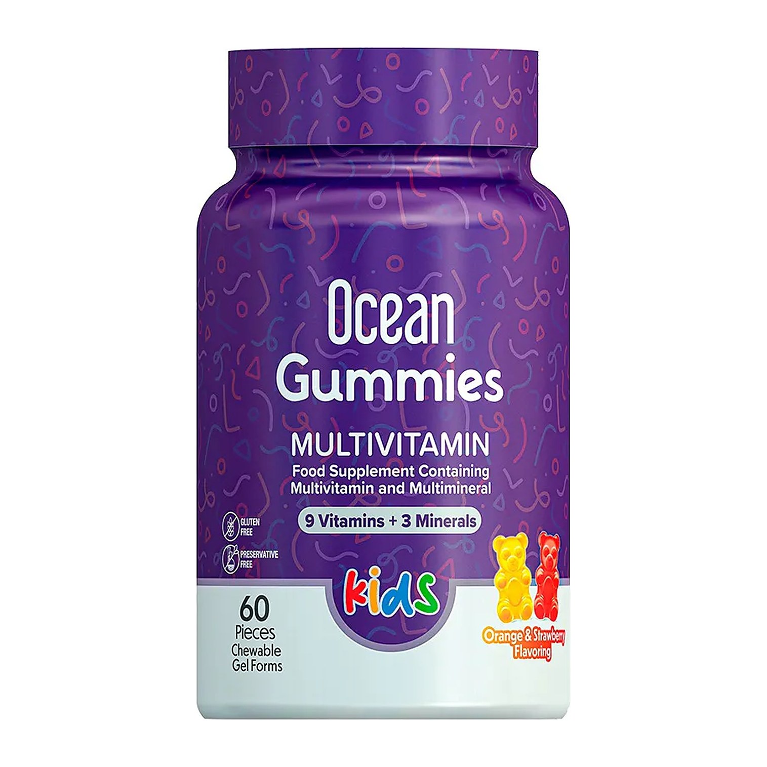 1 Orzax Ocean Gummies multivitamin kids 60жел.мишек 1+1