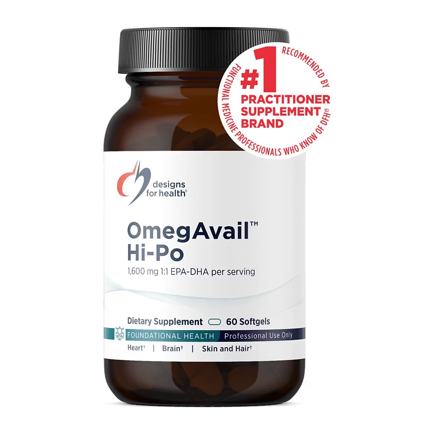 Design For Health OmegAvail™ 1600 mg EPA/DHA 1:1 (60 softgels)