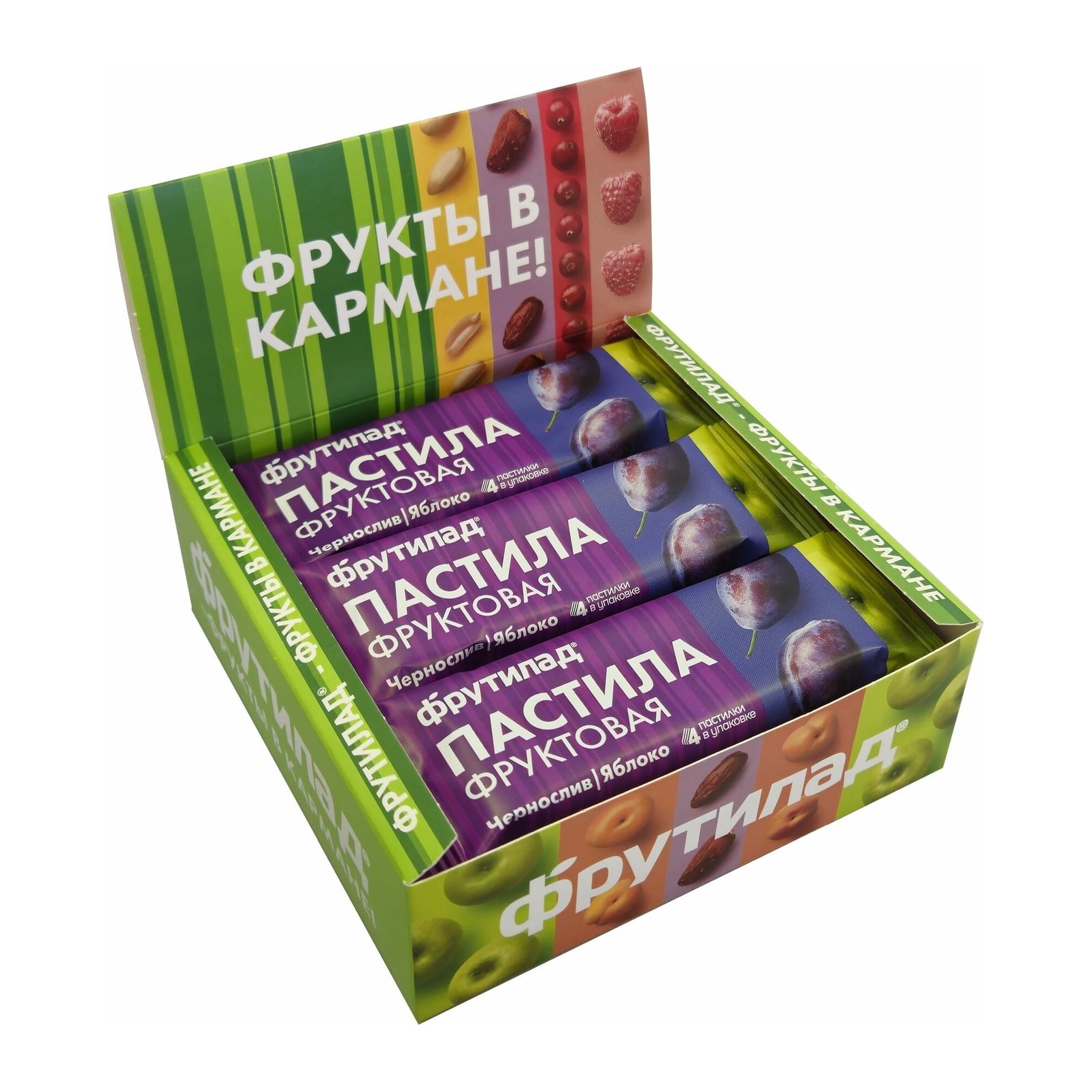 Фруктовая пастила чернослив яблоко 30 гр 12 шт