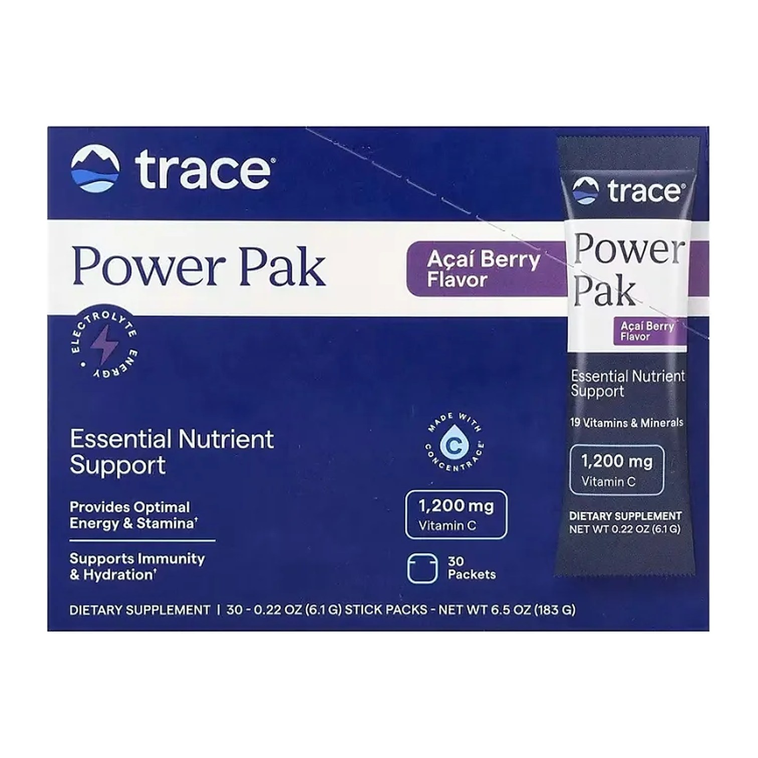 Trace Minerals Electrolyte Stamina-Acai Berry 12шт