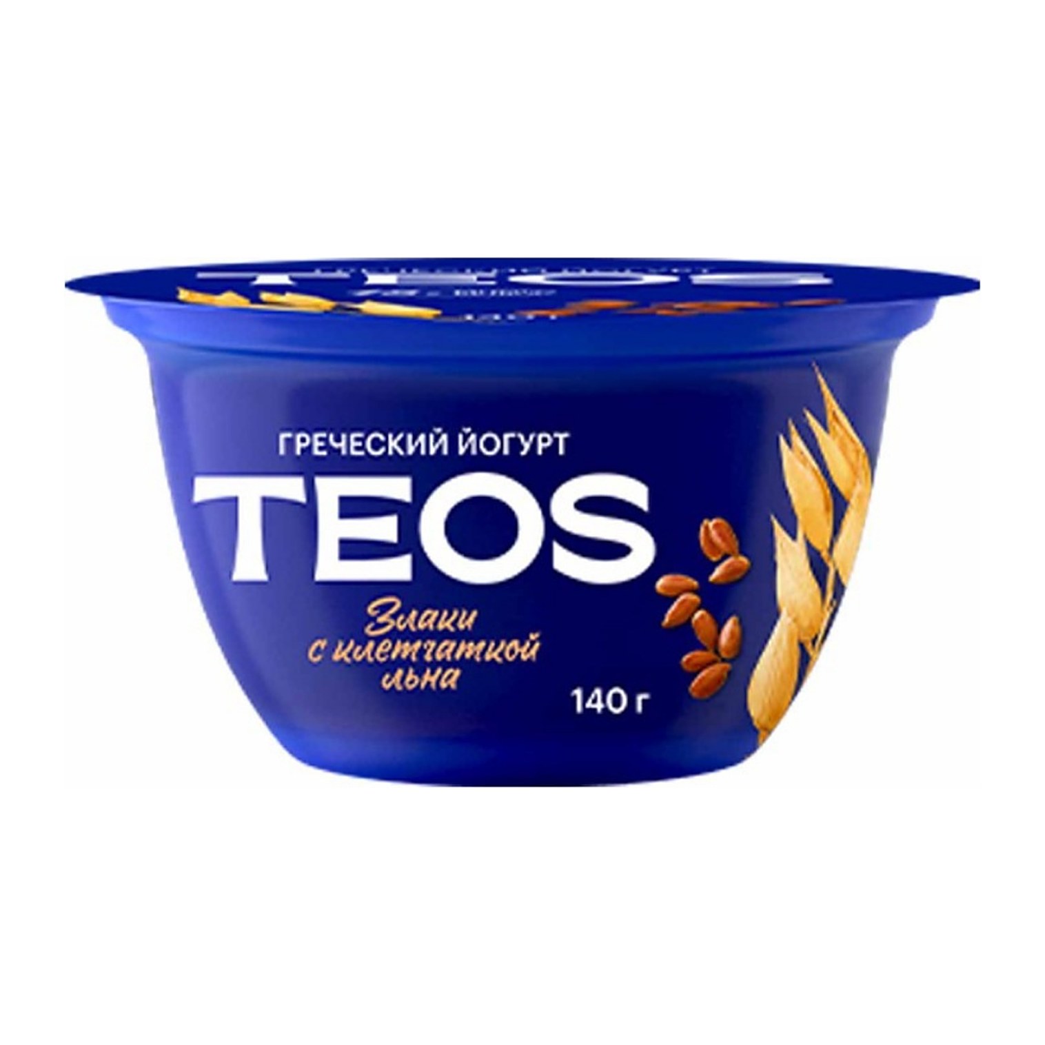 20% Савушкин йогурт Греческий Теос злаки с клетчаткой льна 2% 140гр