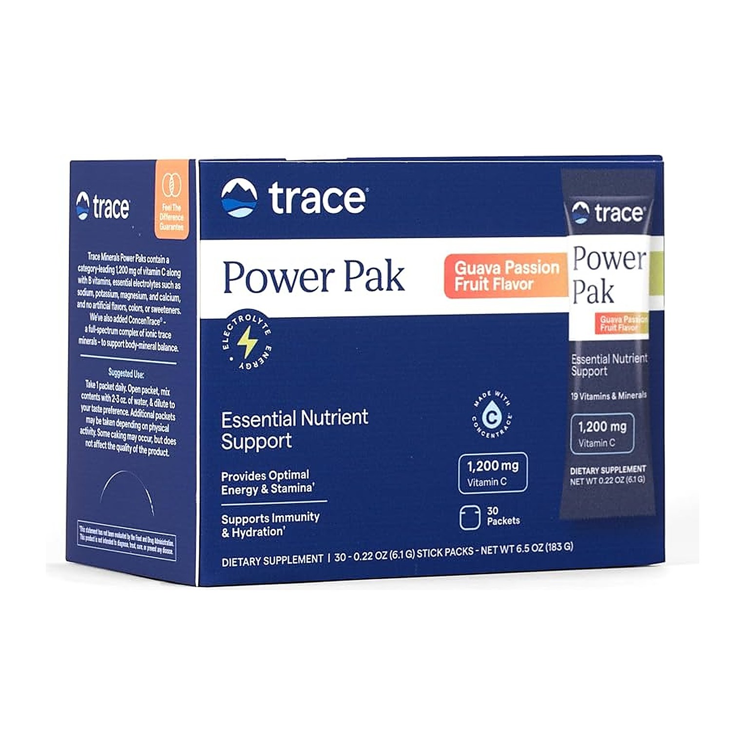 Trace Minerals Electrolyte Stamina-Guava Passion Fruit 30стик 3шт