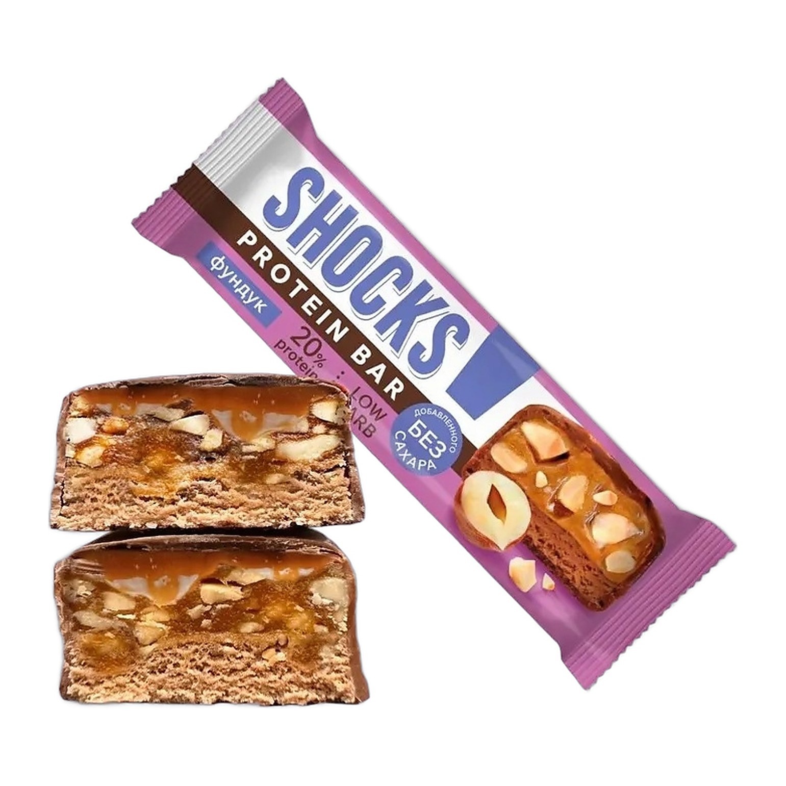 Батончик глаз. Shocks Фундук 50гр 12шт