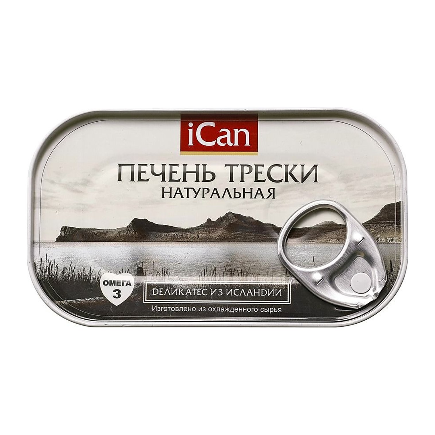 Ican Печень трески натуральная исландия 115гр