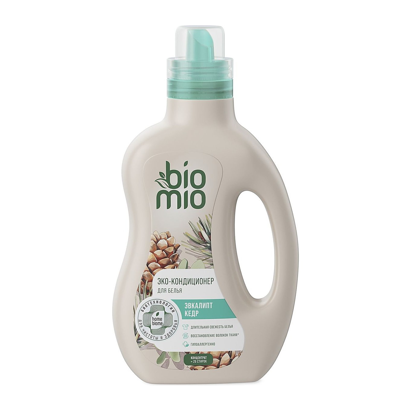 Био Мио Bio-Soft Экологичный кондиционер для белья Эвкалипт-Кедр Концентрат 800мл