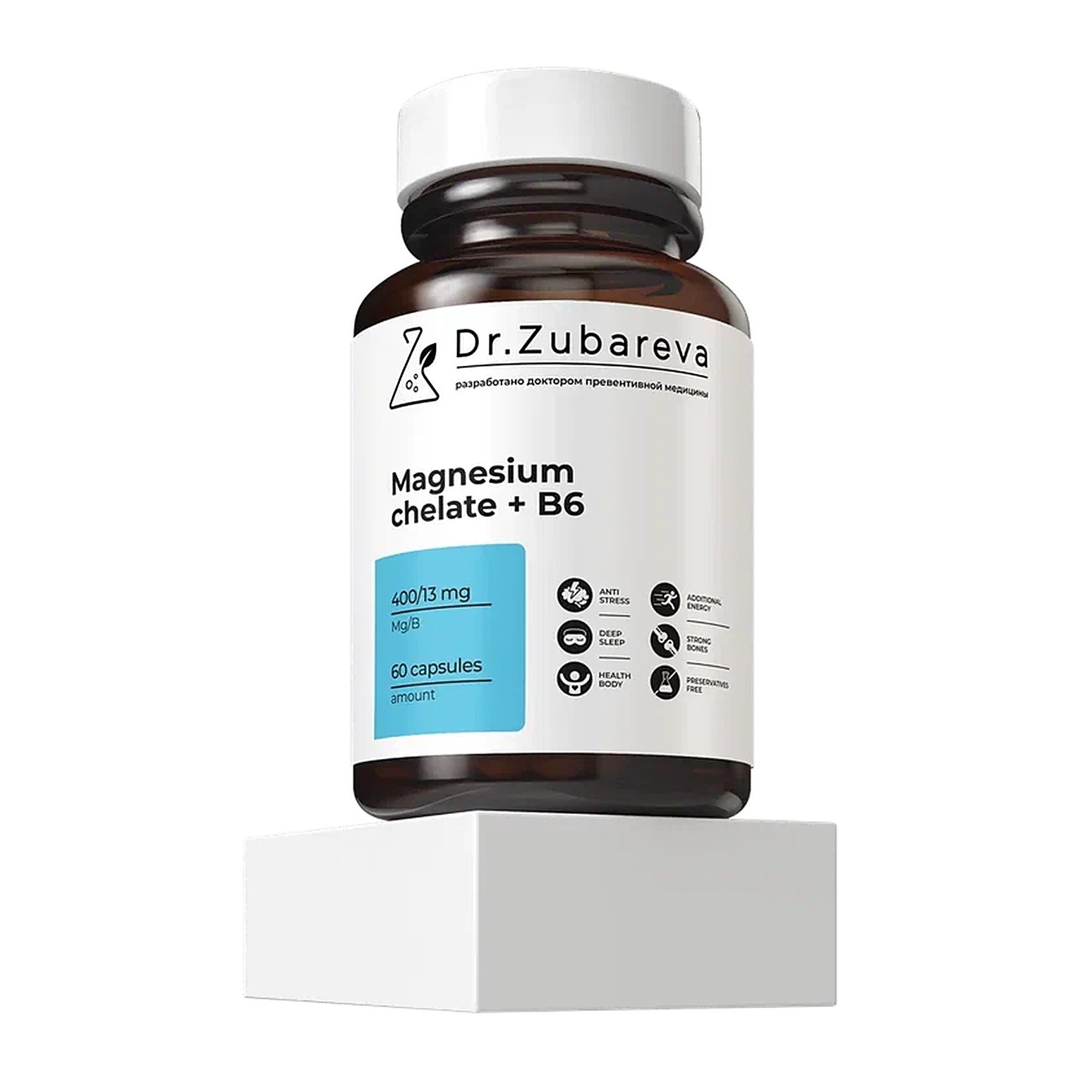 Dr.Zubareva Магний хелат + B6 60 капсул