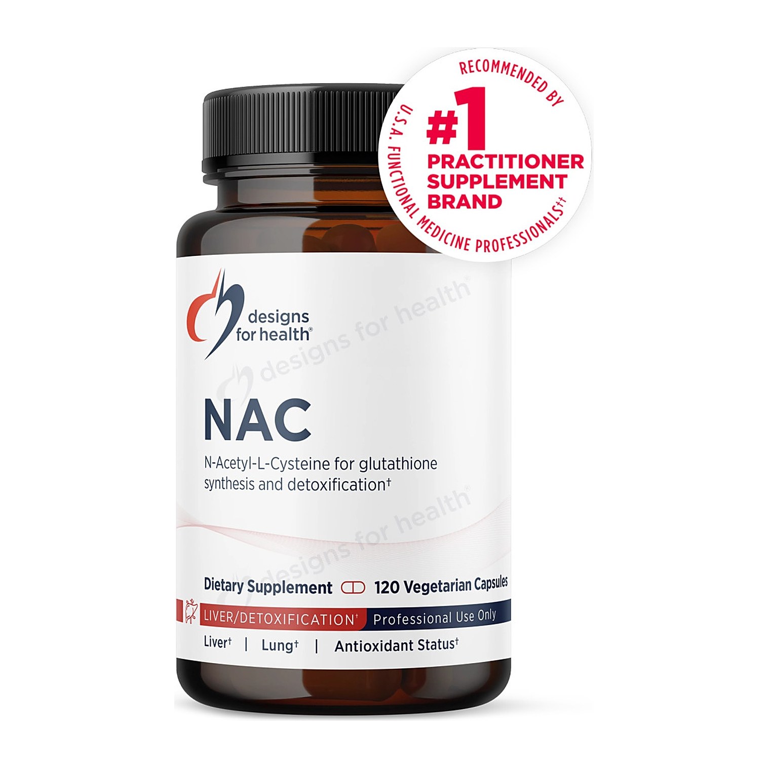 Designs For Health, N-acetyl L-cysteine, 120 Vegetarian Capsules