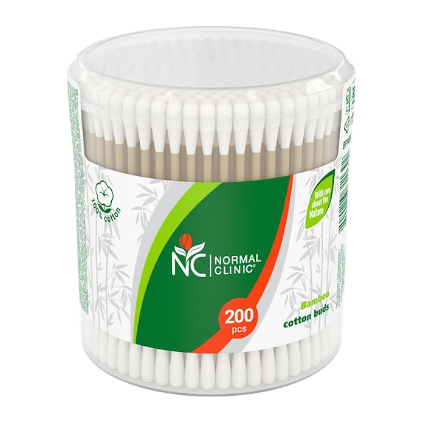 Normal Clinic Ватные палочки 200шт круглая