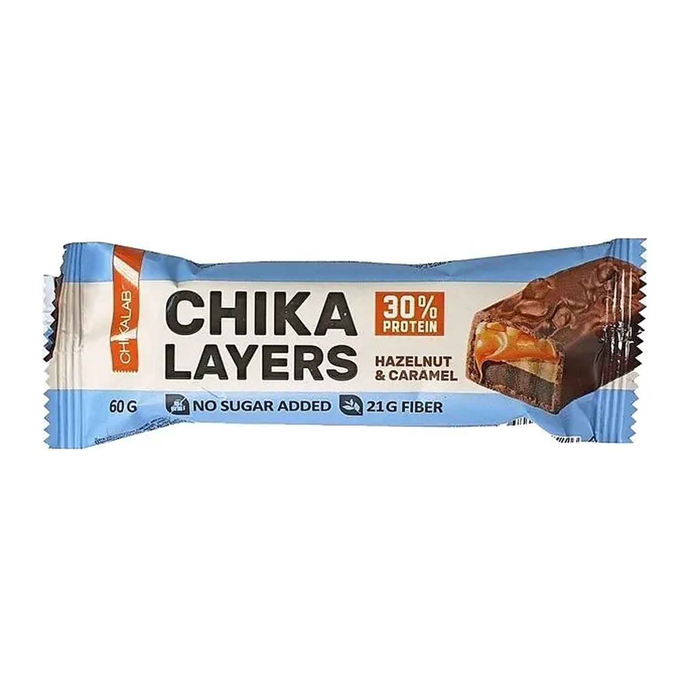 Chikalab Layers Батончик глазированный Лесной орех с карамелью 45гр 15шт