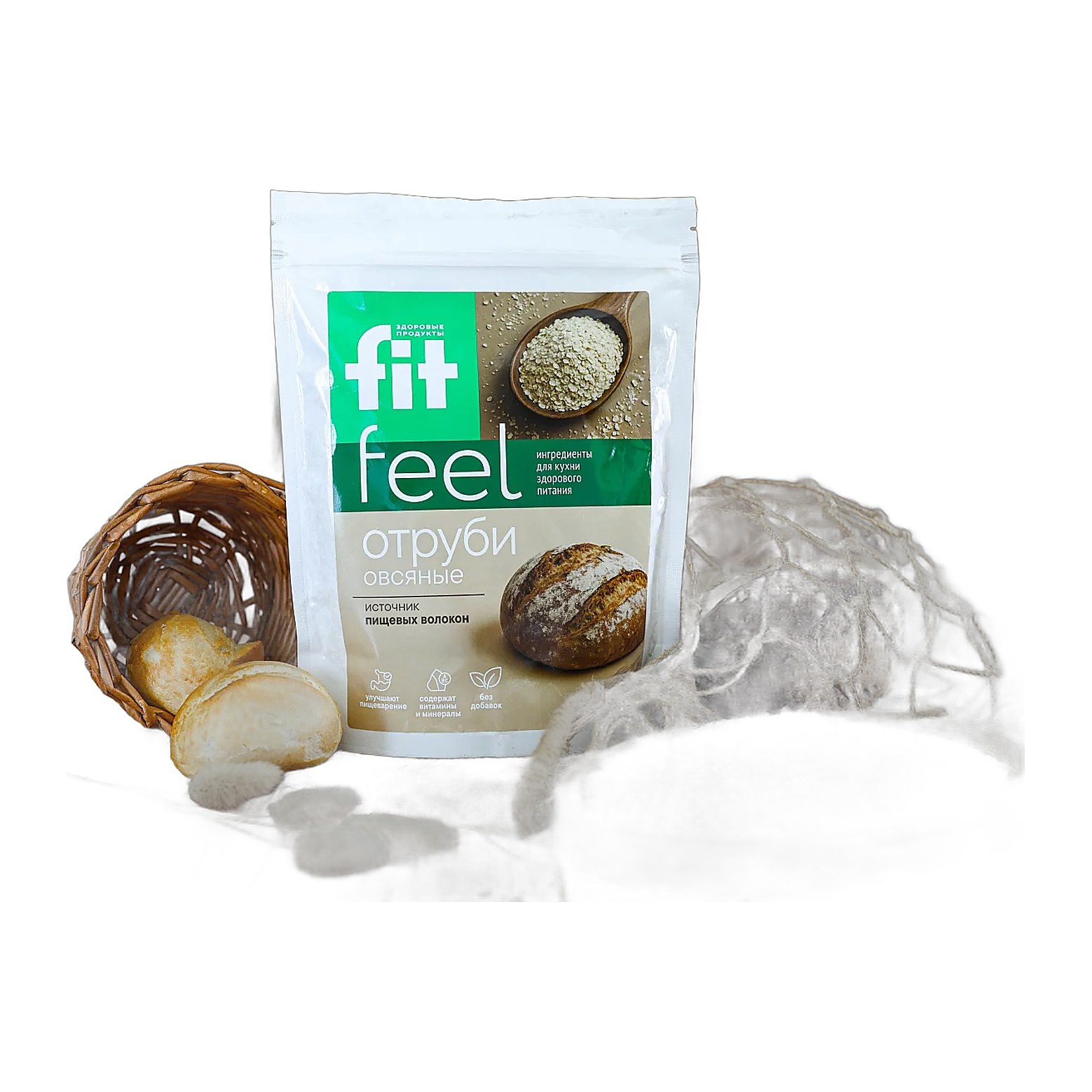 Отруби овсяные 500 гр дойпак 6 шт ТМ Fit Feel