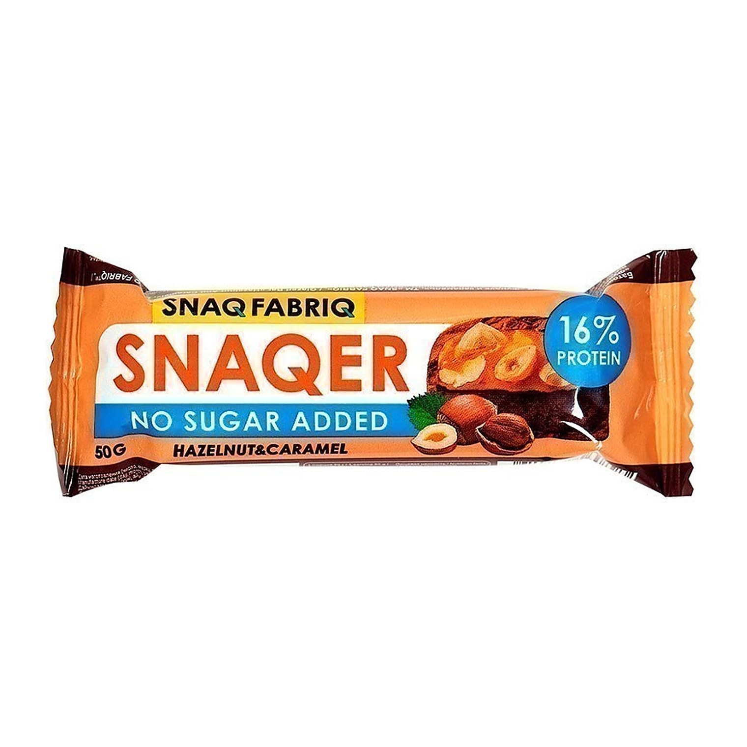 SNAQ FABRIQ Батончик глазированный Фундук и карамель 50гр 30шт