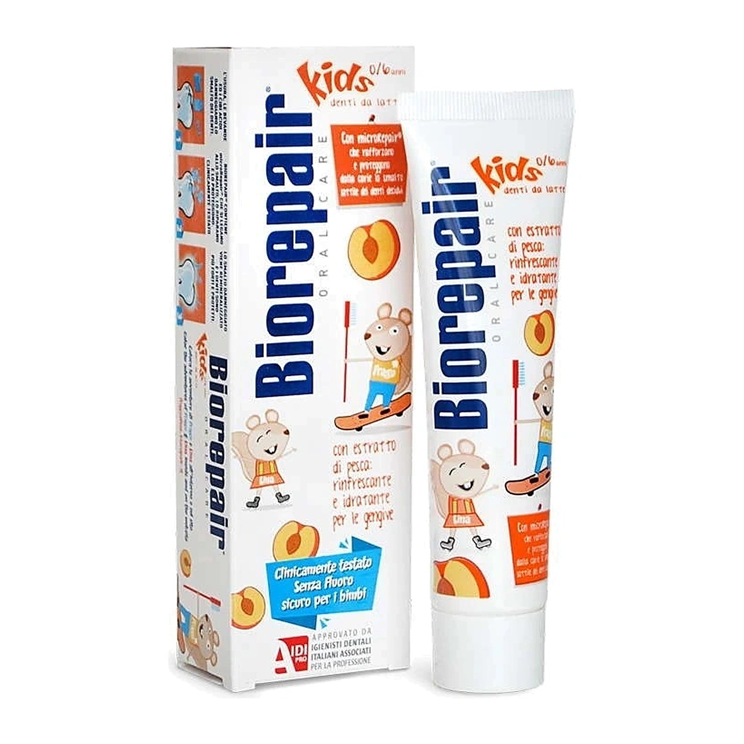 Biorepair Kids  Детская  зубная паста Персик 50мл
