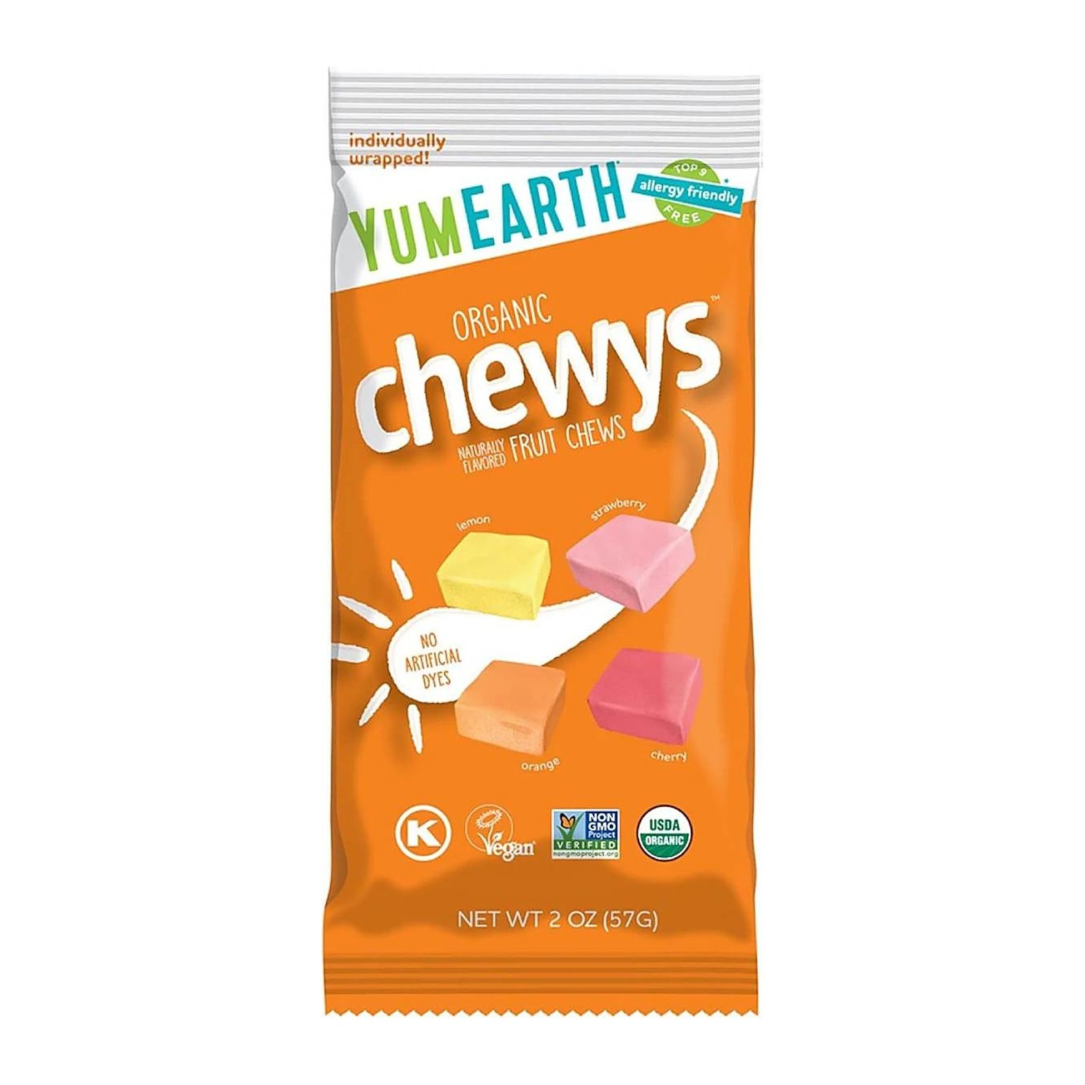 YUMEARTH Chewys жевательные конфеты 57гр