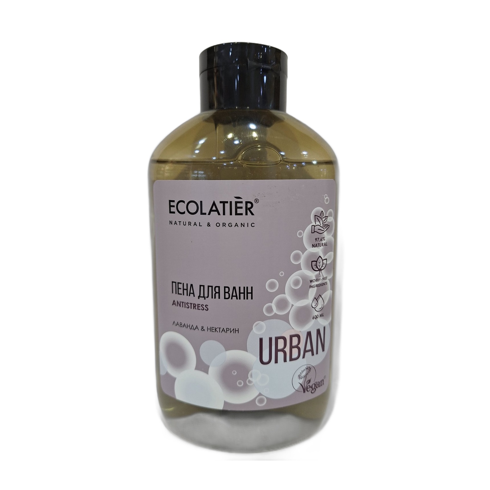 ECOLATIER URBAN Пена для ванн лаванда и нектаринн 600мл