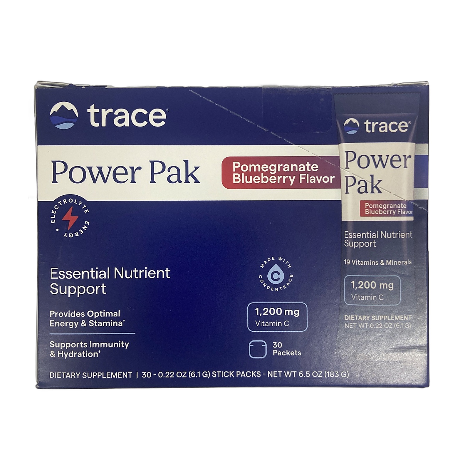 Trace Minerals Electrolyte Stamina-Pomegranate Blueberry 30стик 3шт