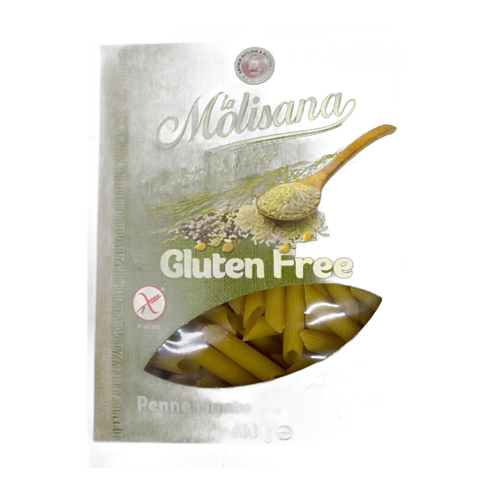 La Molisana PENNE RIGATE GLUTEN FREE Мак. изд. Перья многозерновые б/г 400г 14шт