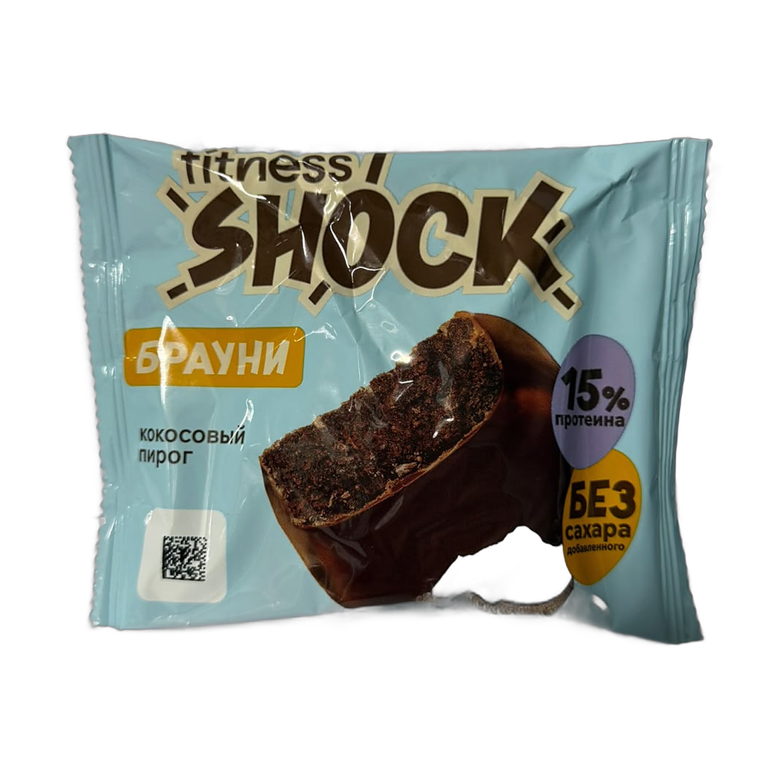 FitnesShock Изделие кондитерское глаз. Брауни кокосовый пирог 50гр 10шт